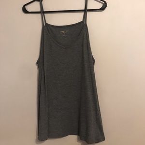 Loose fitting grey tank top